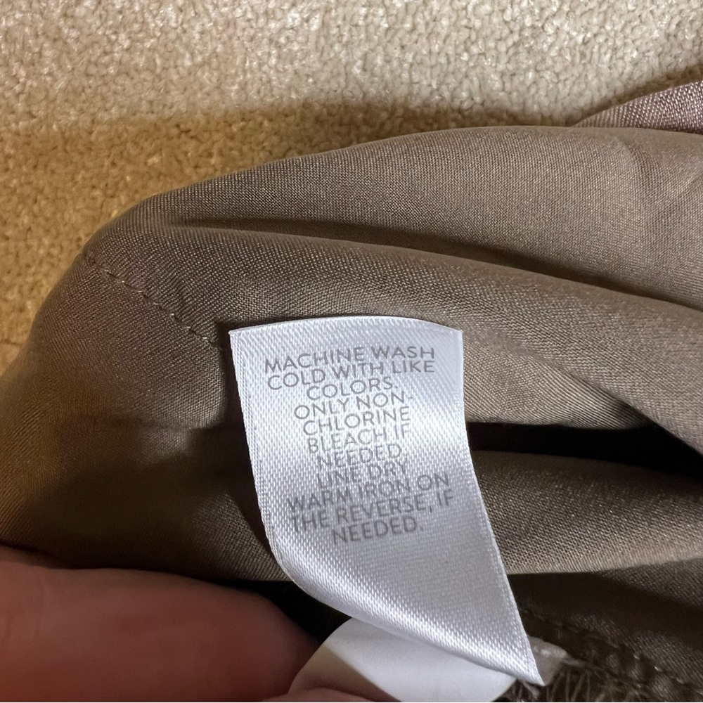 j jill brown linen blend lightweight straight leg stretch pull on pants women 1X - Picture 11 of 11